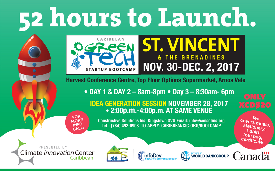 GreenTech Start-Ups Compete for Top-Idea Prizes at St. Vincent & the Grenadines Bootcamp